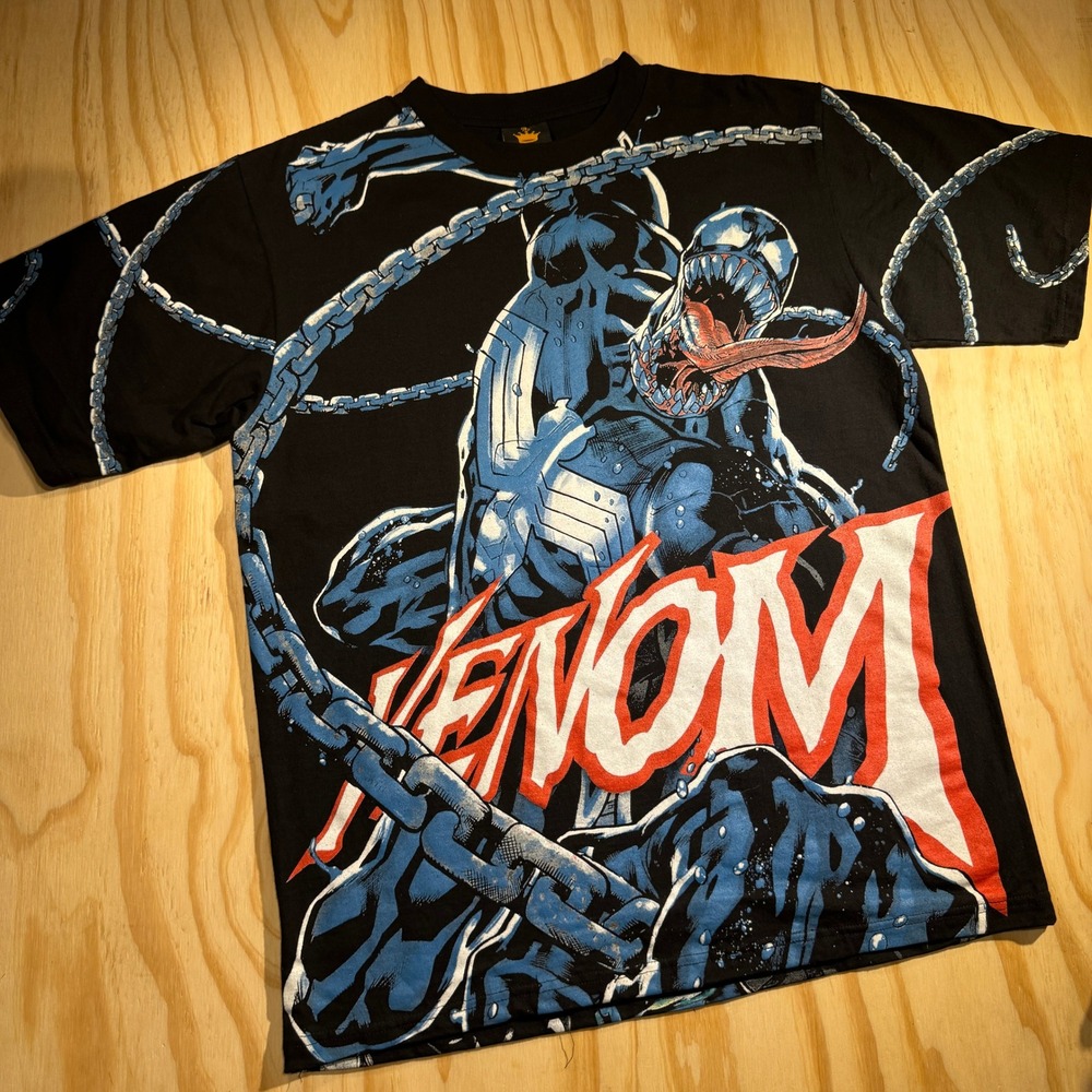 The Premium Limited Edition Venom All Over Print Graphic T-Shirt Black Men's XL